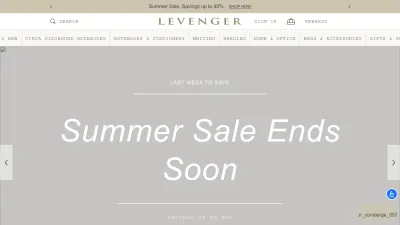 Screenshot preview of levenger.com
