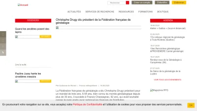 Screenshot preview of rfgenealogie.com