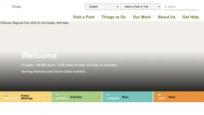 Screenshot preview of ebparks.org