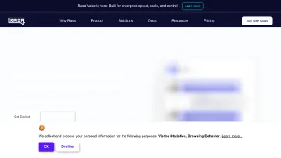 Screenshot preview of rasa.com