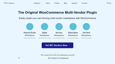 Screenshot preview of wcvendors.com