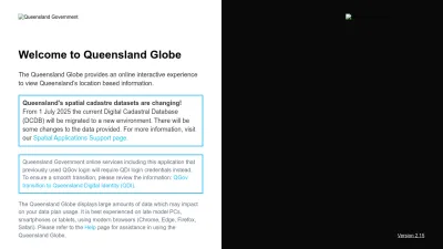 Screenshot preview of qldglobe.information.qld.gov.au