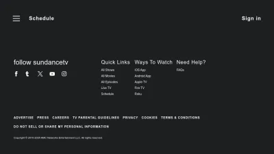 Screenshot preview of sundancetv.com