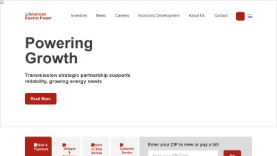 Screenshot preview of aep.com