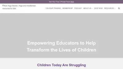 Screenshot preview of kidsyogastories.com