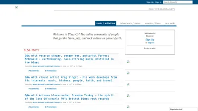 Screenshot preview of blues.gr