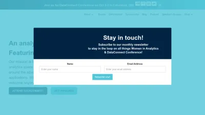 Screenshot preview of womeninanalytics.com