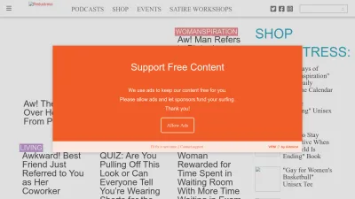 Screenshot preview of reductress.com