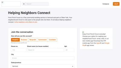 Screenshot preview of frontporchforum.com