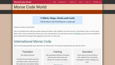 Screenshot preview of morsecode.world