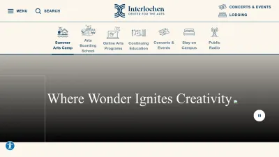 Screenshot preview of interlochen.org