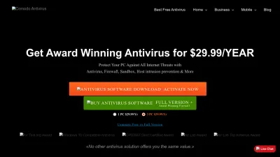 Screenshot preview of antivirus.comodo.com