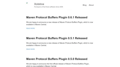 Screenshot preview of xolstice.org