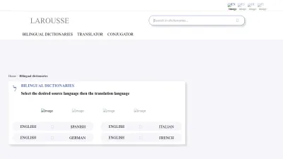 Screenshot preview of larousse.com