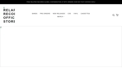 Screenshot preview of relapse.com