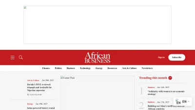 Screenshot preview of african.business