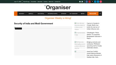 Screenshot preview of organiser.org