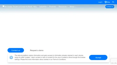 Screenshot preview of airly.org