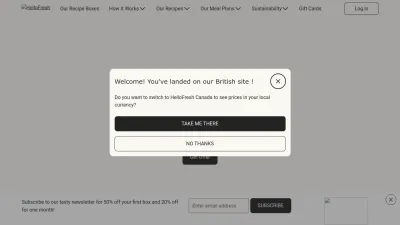 Screenshot preview of hellofresh.co.uk