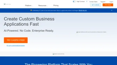 Screenshot preview of caspio.com
