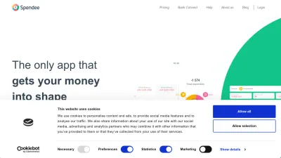 Screenshot preview of spendee.com