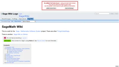 Screenshot preview of wiki.sagemath.org
