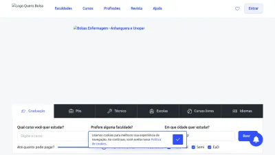 Screenshot preview of querobolsa.com.br