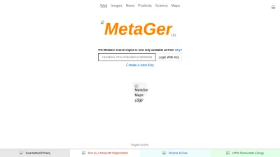 Screenshot preview of metager.org