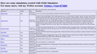 Screenshot preview of orbitsimulator.com