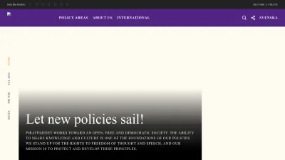 Screenshot preview of piratpartiet.se