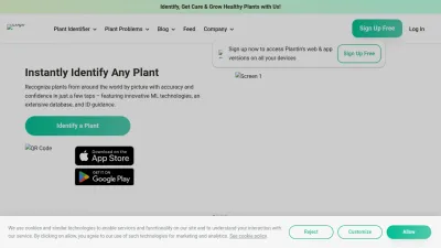 Screenshot preview of myplantin.com