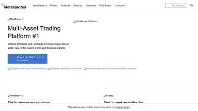 Screenshot preview of metaquotes.net