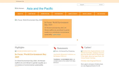 Screenshot preview of asiapacific.unwomen.org
