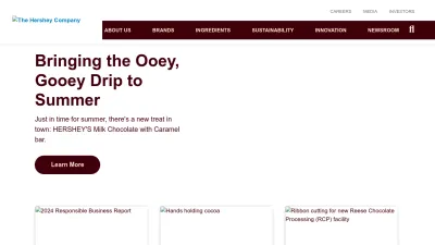 Screenshot preview of thehersheycompany.com