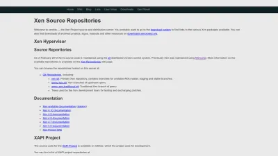 Screenshot preview of xenbits.xen.org