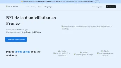 Screenshot preview of sedomicilier.fr
