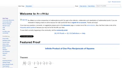 Screenshot preview of proofwiki.org
