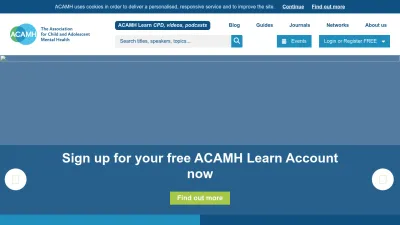 Screenshot preview of acamh.org