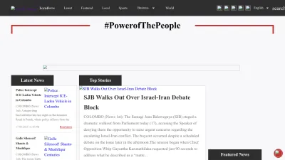 Screenshot preview of newsfirst.lk