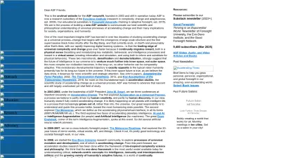 Screenshot preview of accelerating.org