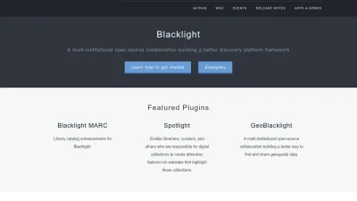 Screenshot preview of projectblacklight.org