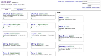 Screenshot preview of codingbat.com