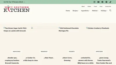 Screenshot preview of spicysouthernkitchen.com