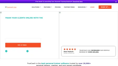 Screenshot preview of truecoach.co