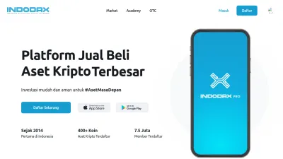 Screenshot preview of indodax.com
