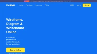 Screenshot preview of moqups.com