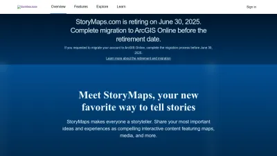 Screenshot preview of storymaps.com