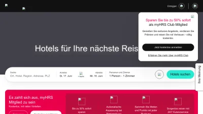 Screenshot preview of hrs.de