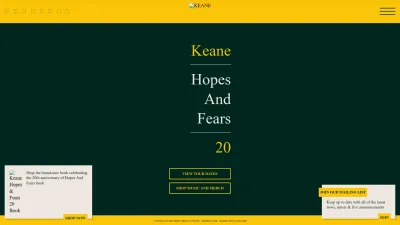 Screenshot preview of keanemusic.com