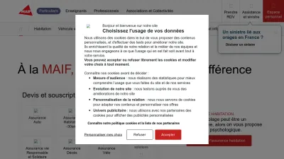 Screenshot preview of maif.fr